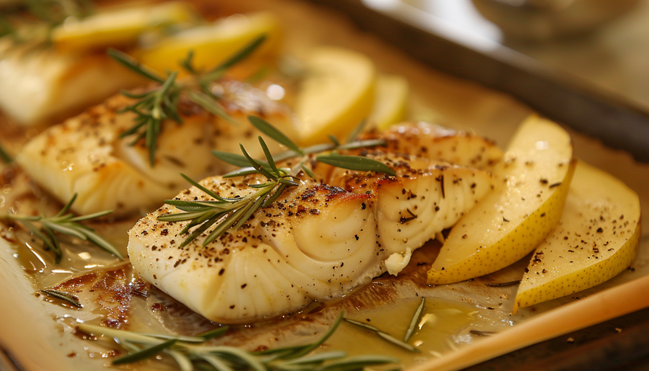 Нежная камбала с грушей: оригинальный ужин за 20 минут