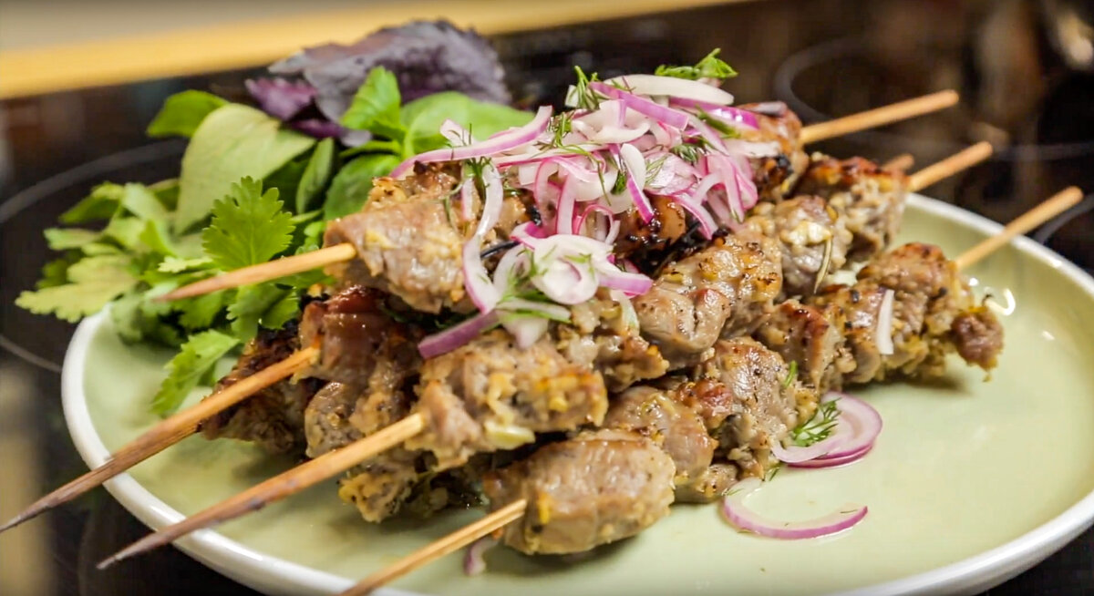 Шашлык из баранины с яблочным маринадом