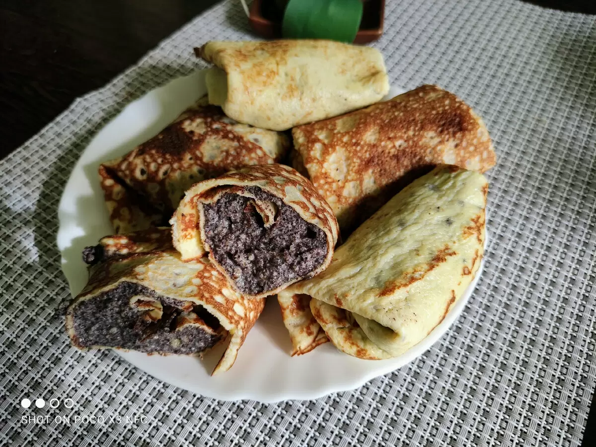 Блинчики с сливочным маком для кето-любителей