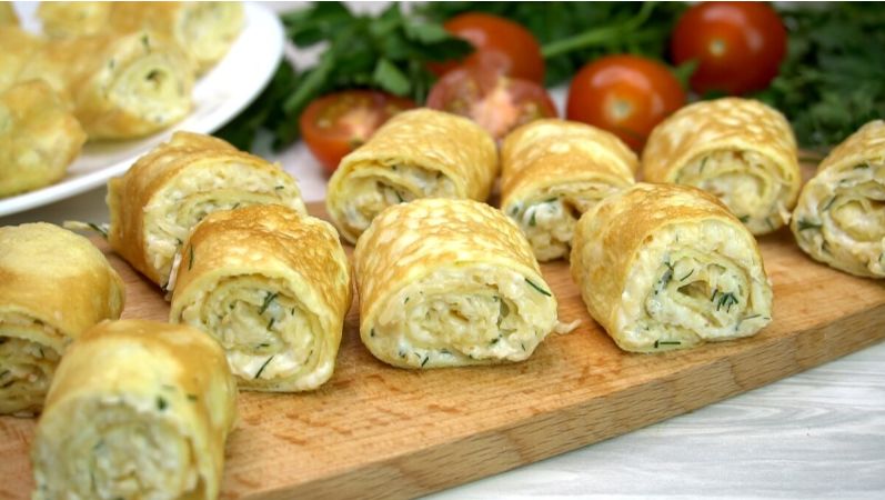 Яичные блинчики с сыром: легко и стильно для любого праздника