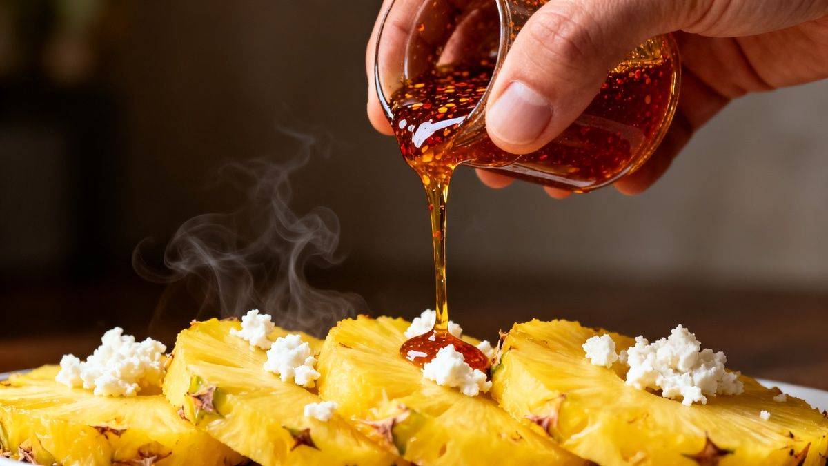Необычная закуска за 20 минут: ананас с медом и брынзой для особого случая